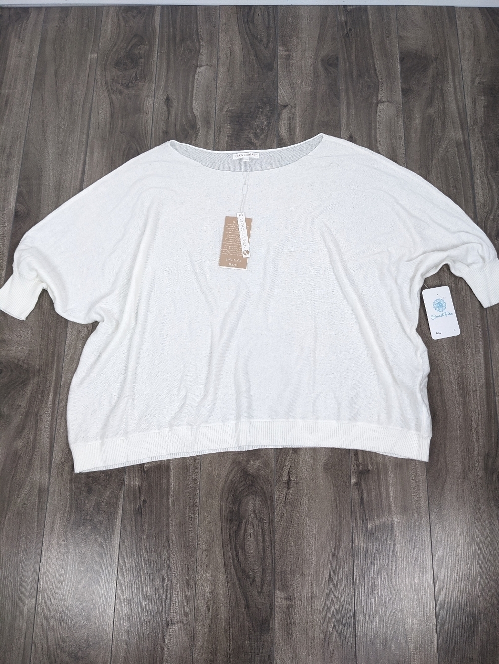 DKR Company Shirt Linen Blend Off White Cream Lightweight Summer Small